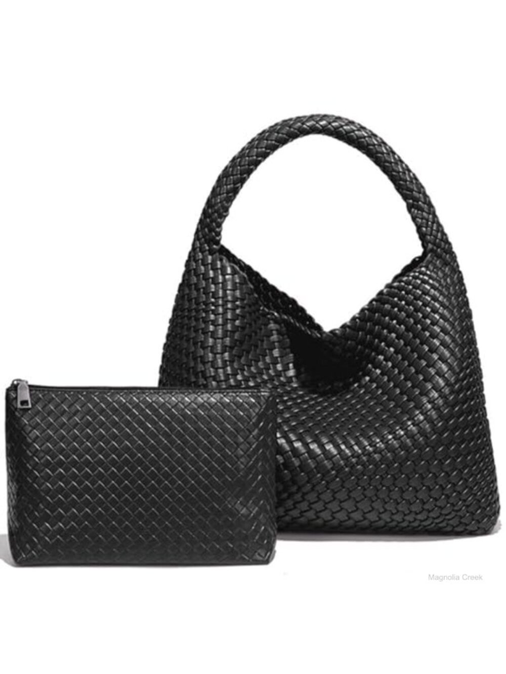 Woven Hobo Shoulder Bag Slouchy Lightweight Tote Women Travel Purse